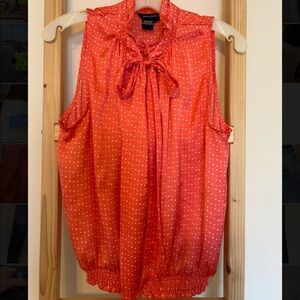 Jules & Leopold Polka Dot Sleeveless Blouse